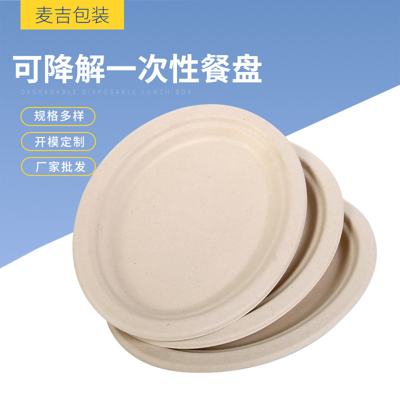 En stock Placa de pulpa desechable placa Placa de barbacoa pastel de Kindergarten pintura DIY Placa de papel espesado Placa de pulpa de papel