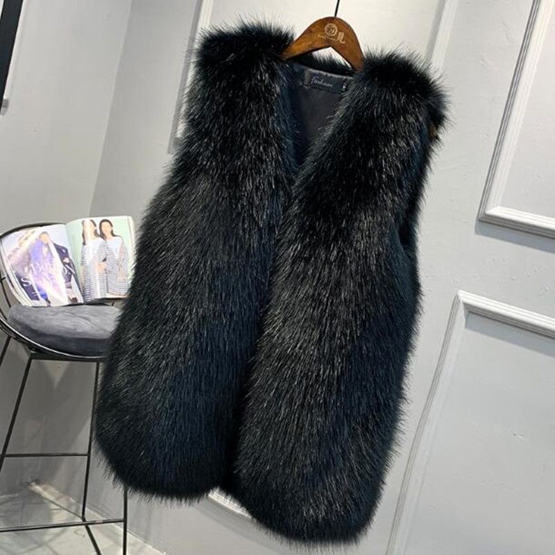 Imitation Fox Fur Vest Women's Short Slim Fit Versatile Korean Mink Fur Coat Thickened Vest Imitation Fox Fur Vest Women's Short Slim Fit Versatile Korean Mink Fur Coat Thickened Vest