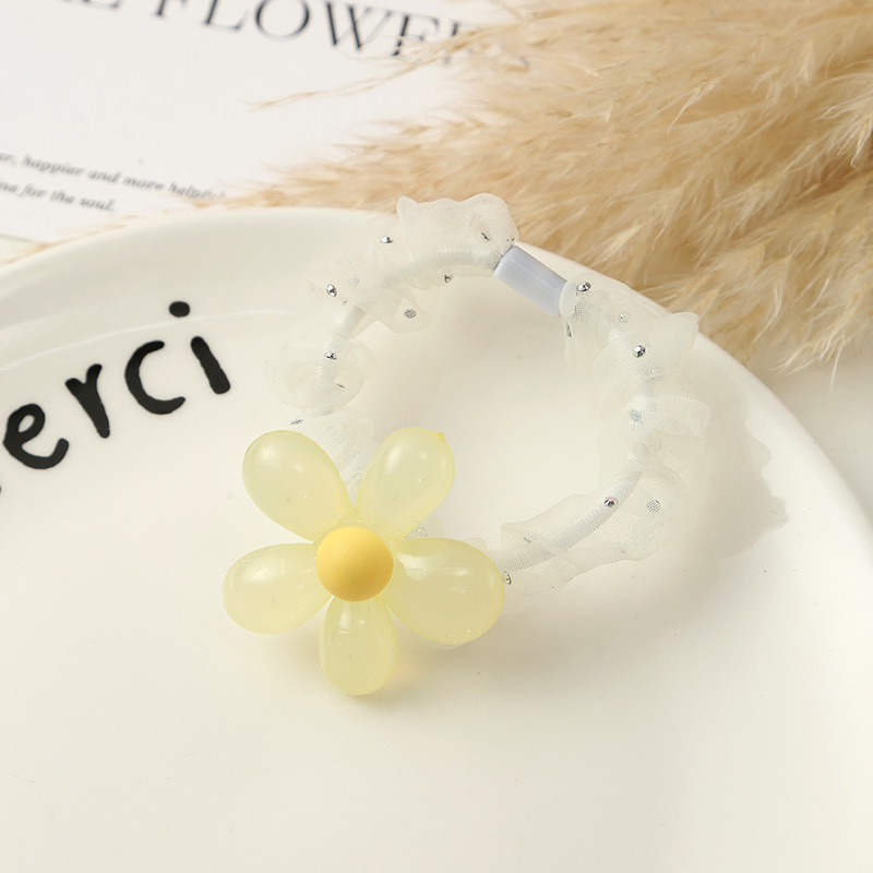 Elastico per capelli in organza con fiori e strass elegante_voghion.com