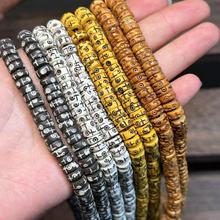 藏式饰品天然牛骨雕刻十隔片隔珠垫片星月菩提手串DIY藏式佛珠