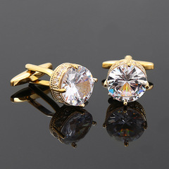 Swarovski Crystal Cufflinks for Men, Luxurious French Style Dress Shirt Cufflinks, Original Design, Cross-border Best Seller