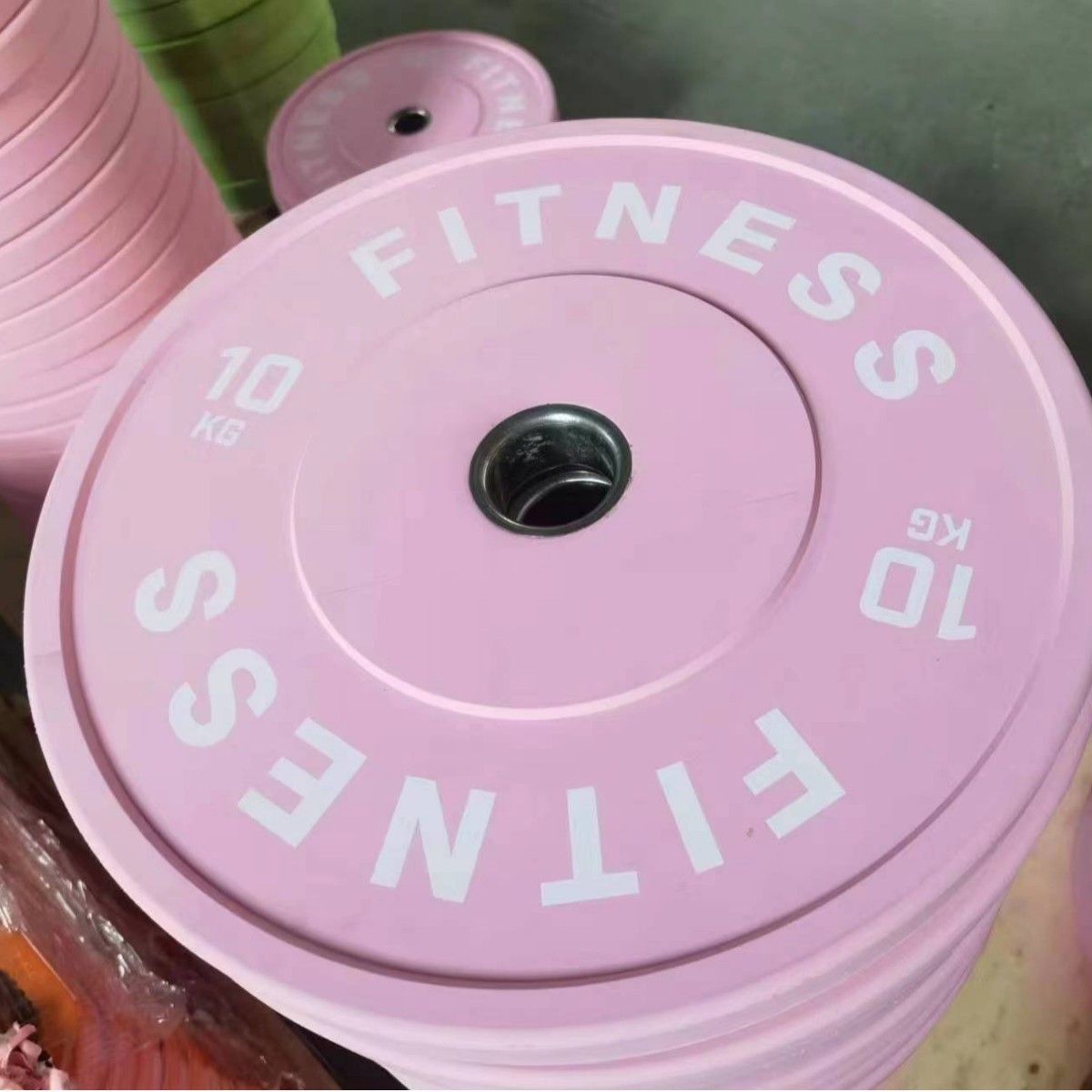 Gym household macaron color barbells professional competitive film…