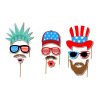 American Independence Day Festival Party Products Products Products Independence Day Taking Propers Funny Photo Paper Beard