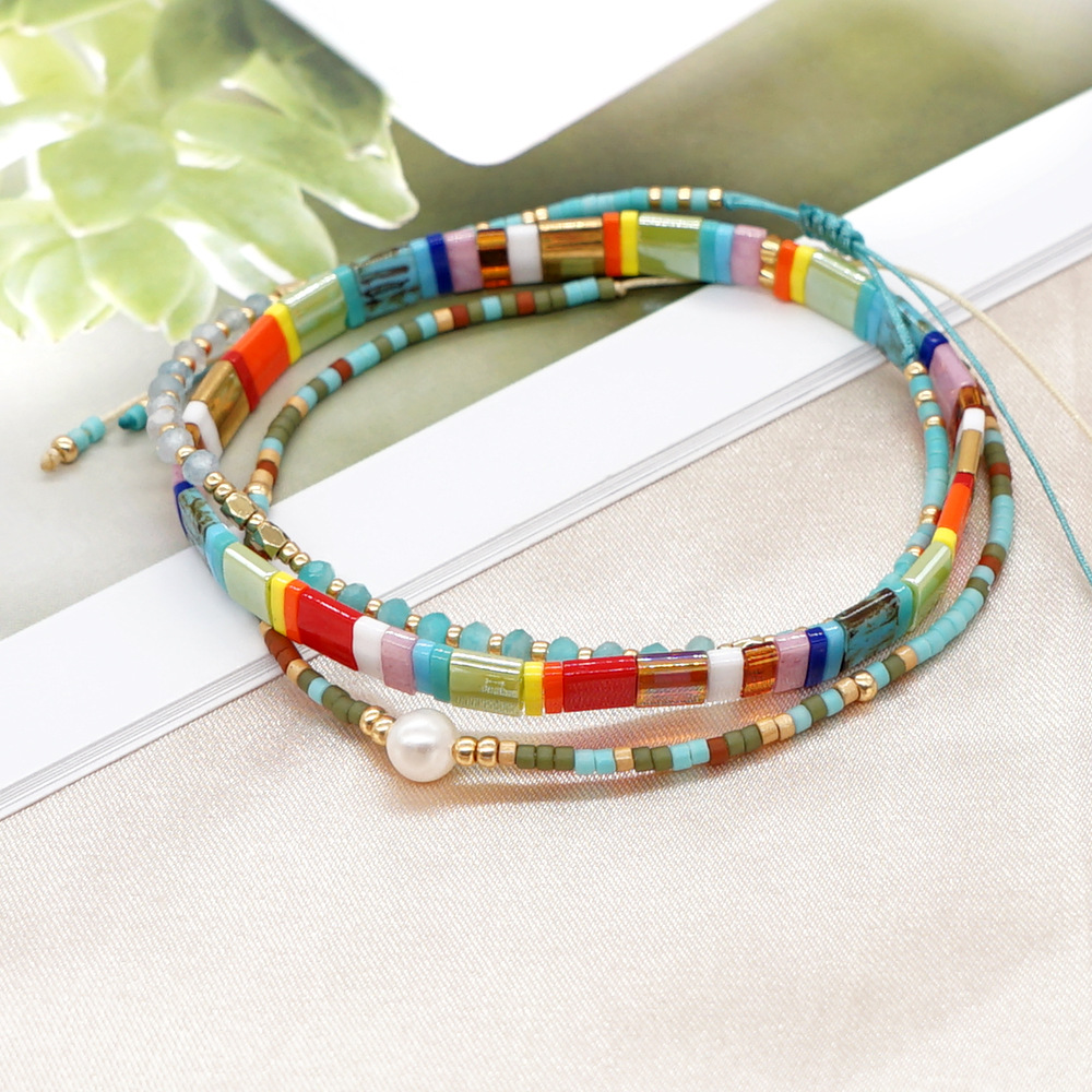 Bracelet Multicouche De Perles De Verre Boho display picture 1