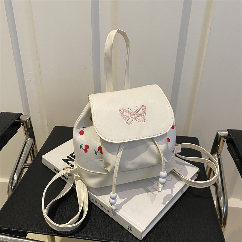 Mochila para niñas 2024 nuevo estilo de diseño de moda nicho mini pequeño blanco ligero lindo mochila de compras