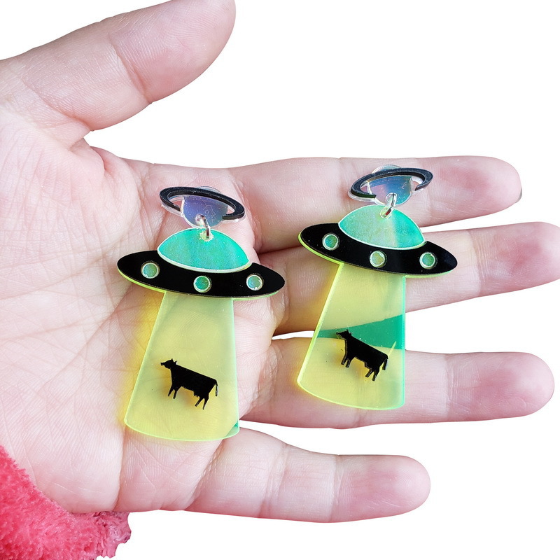 12g Weight Drop Earrings Classification 1 Pair Exaggerated Geometric Arylic Drop Earrings