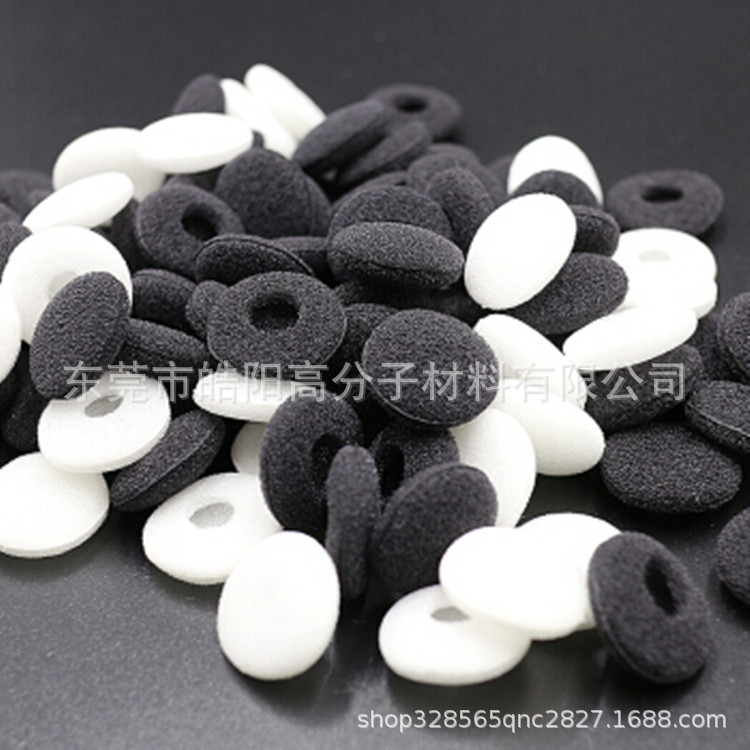 工厂直供海绵套头戴式话务耳机海绵套高密度咪棉罩开孔耳机套