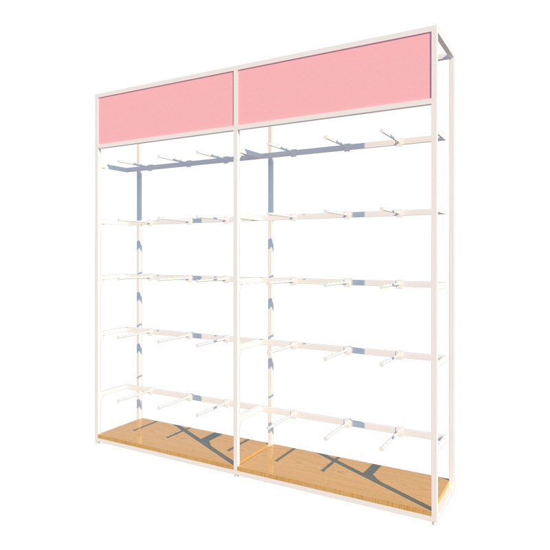 Tienda de ropa pantalla rack tienda pared sujetador pijamas calcetines estante de exhibición gabinete ropa interior estante de la ropa interior