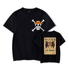 海贼王悬赏榜罗杰夏季新款日漫印花图案韩版ins潮圆领短袖T恤女装