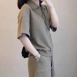 运动休闲套装女夏2025新款气质女神范网红炸街时尚短裤两件套减龄