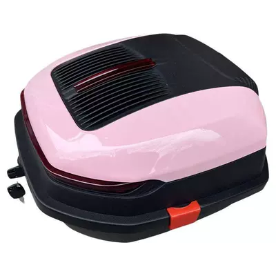 Motorcycle trunk: rear backrest tail box extra - snow-light-pink-large-size