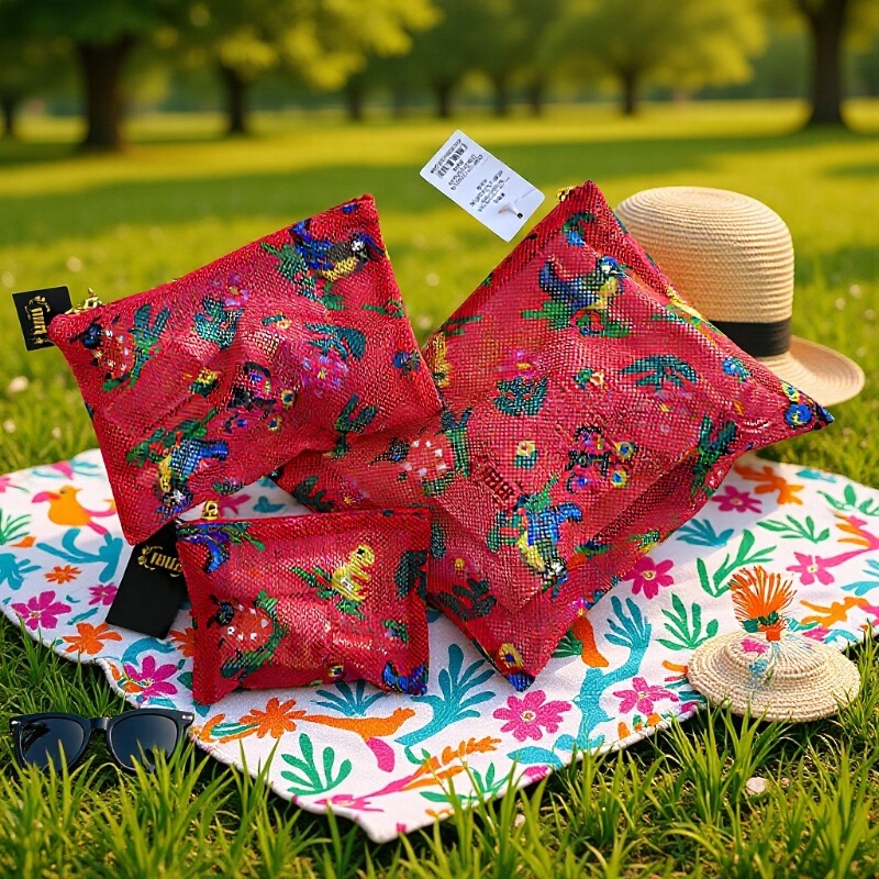 Exported to Japan Feiler Ladybug Duck Mesh Bag Cosmetic Bag Small Coin Purse