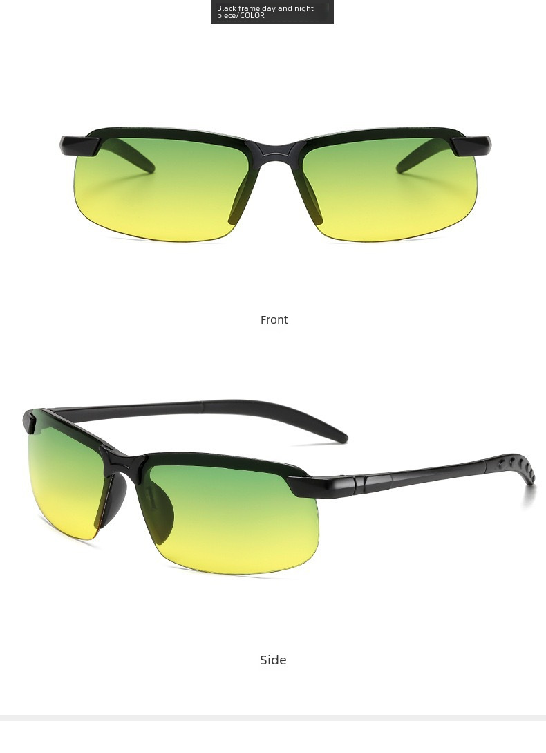 3043 nakts redzamības saulesbrilles vīriešu saulesbrilles ar ultravioleto starojumu, dienas un nakts divējāda pielietojuma makšķerēšanas un braukšanas brilles_voghion.com