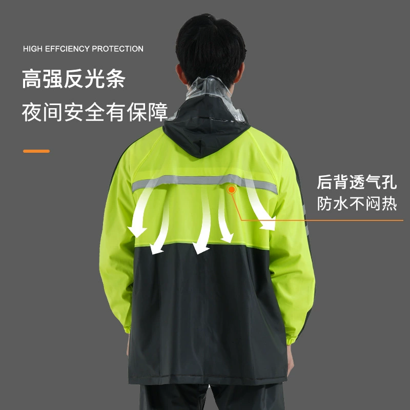  knitted retroreflective electric car for cycling, explosion-proof split raincoat for adults, increased thickness, wholesale