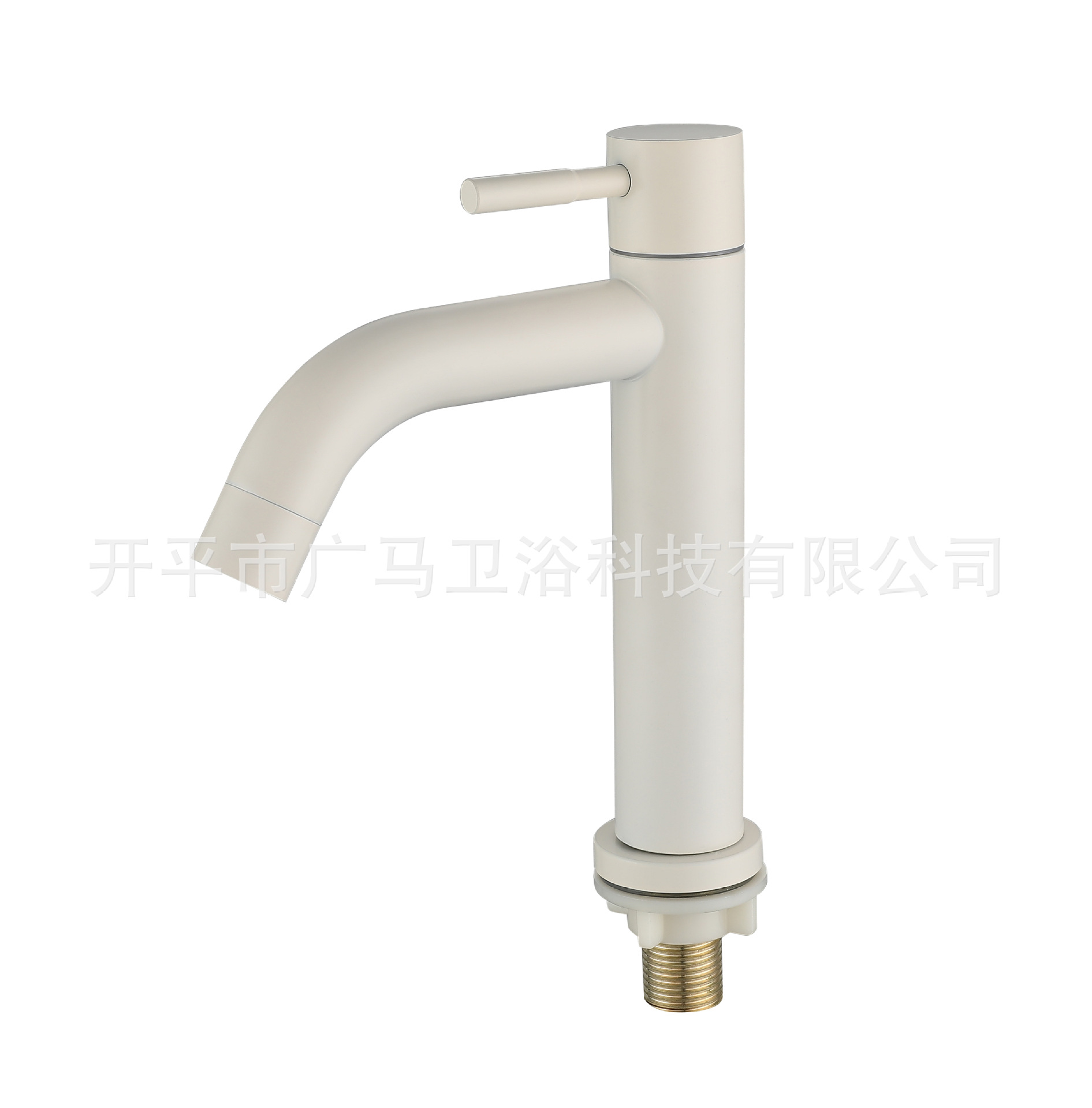 sus304 brushed gold single cold washbasin faucet, stainless steel bathroom countertop faucet, 4-inch interface pvd art undefined