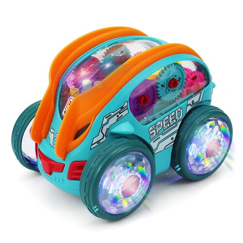 Factory Electric Stunt Rolling Car Cool Lights Music Rotating 360° Children's Toys Street Stall Wholesale