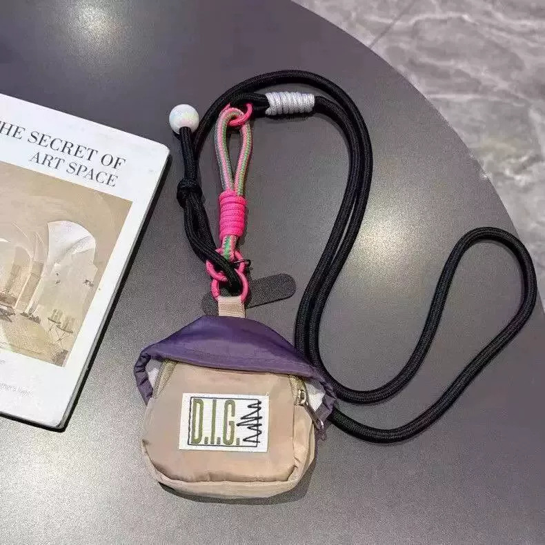 Correa Cruzada con Monedero para Celular de Poliéster, Decorativo, Anti-pérdida y Desmontable para Al Aire Libre