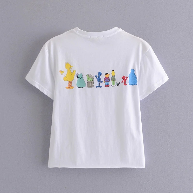 Camiseta de manga corta suelta con estampado de dibujos animados de moda de estilo nuevo de verano NSAC32690