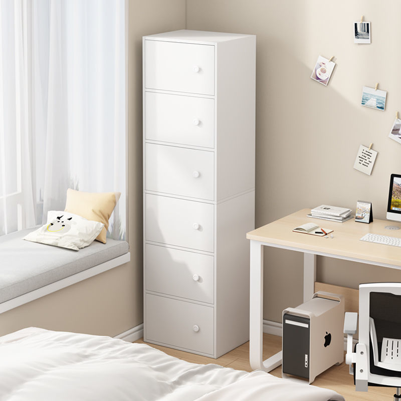 Gap Bookshelf Floor-Standing Simple Home Living Room Multi-Layer Storage Rack Bedroom Storage Space-Saving Small Bookcase