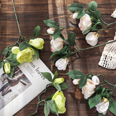 廠家假花 梔子花單枝仿真花批發婚慶家庭裝飾外貿GF15265A