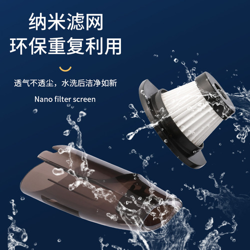 Cross-border new car vacuum cleaner with high suction power, wireless charging cleaning machine, high-power car and home dual-purpose vacuum cleaner