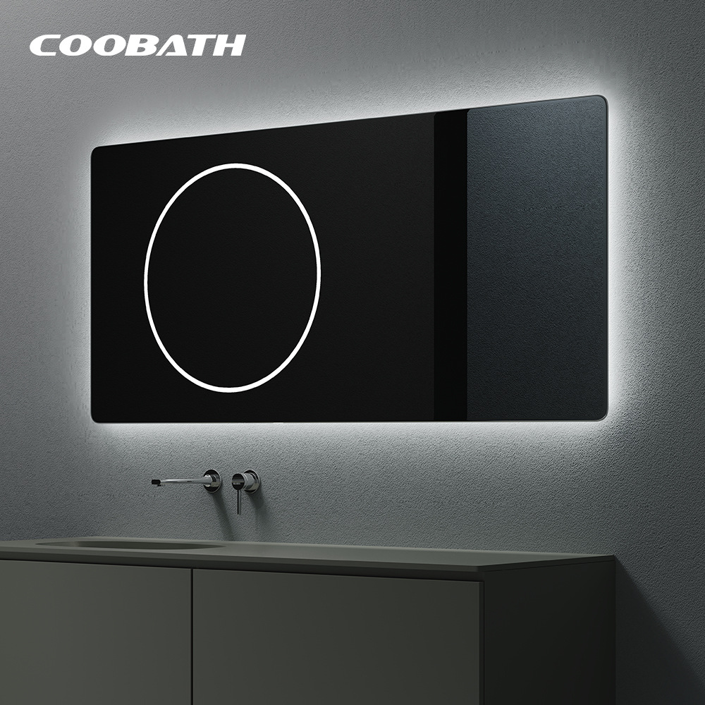 Smart Touch Led Light Mirror Bathroom Anti-Fog Bathroom Mirror Wall-Mounted Bathroom Mirror with Light