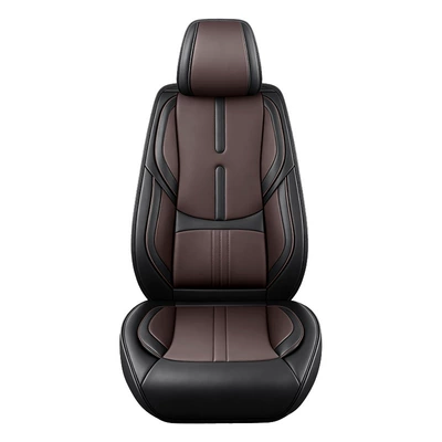 Seat cushion, seat cover | all seasons, full-cover leather seat covers - black-coffee-color-front-row-single-seat