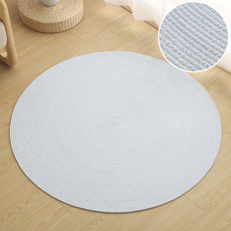 Sala de estar nórdica alfombra mesa de café manta dormitorio alfombra de piso hogar lavable sofá cama lado gran área redonda tejida a mano