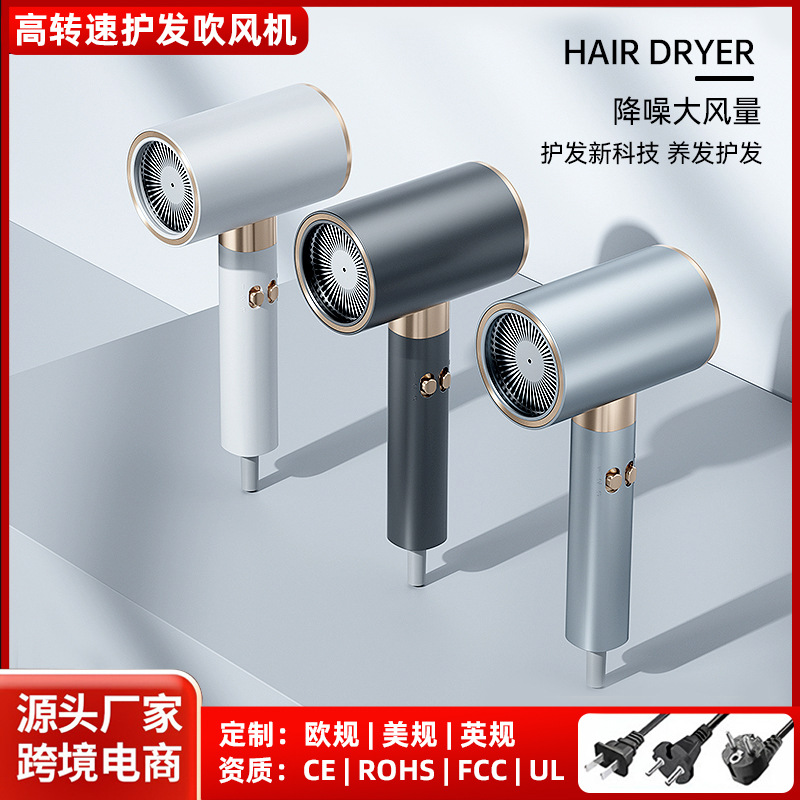 New High-Power Hair Dryer Hair Salon Hotel Home Cross-Border Hot and Cold Air Hair Dryer Blue Light National Standard
