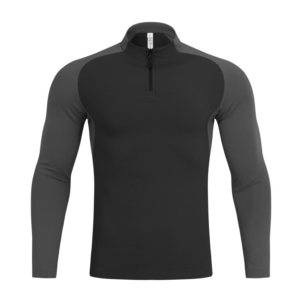 Nueva camiseta deportiva de otoño e invierno, camisa de cuello alto con media cremallera de secado rápido, entrenamiento para correr, ropa casual de tenis de frisbee de manga larga