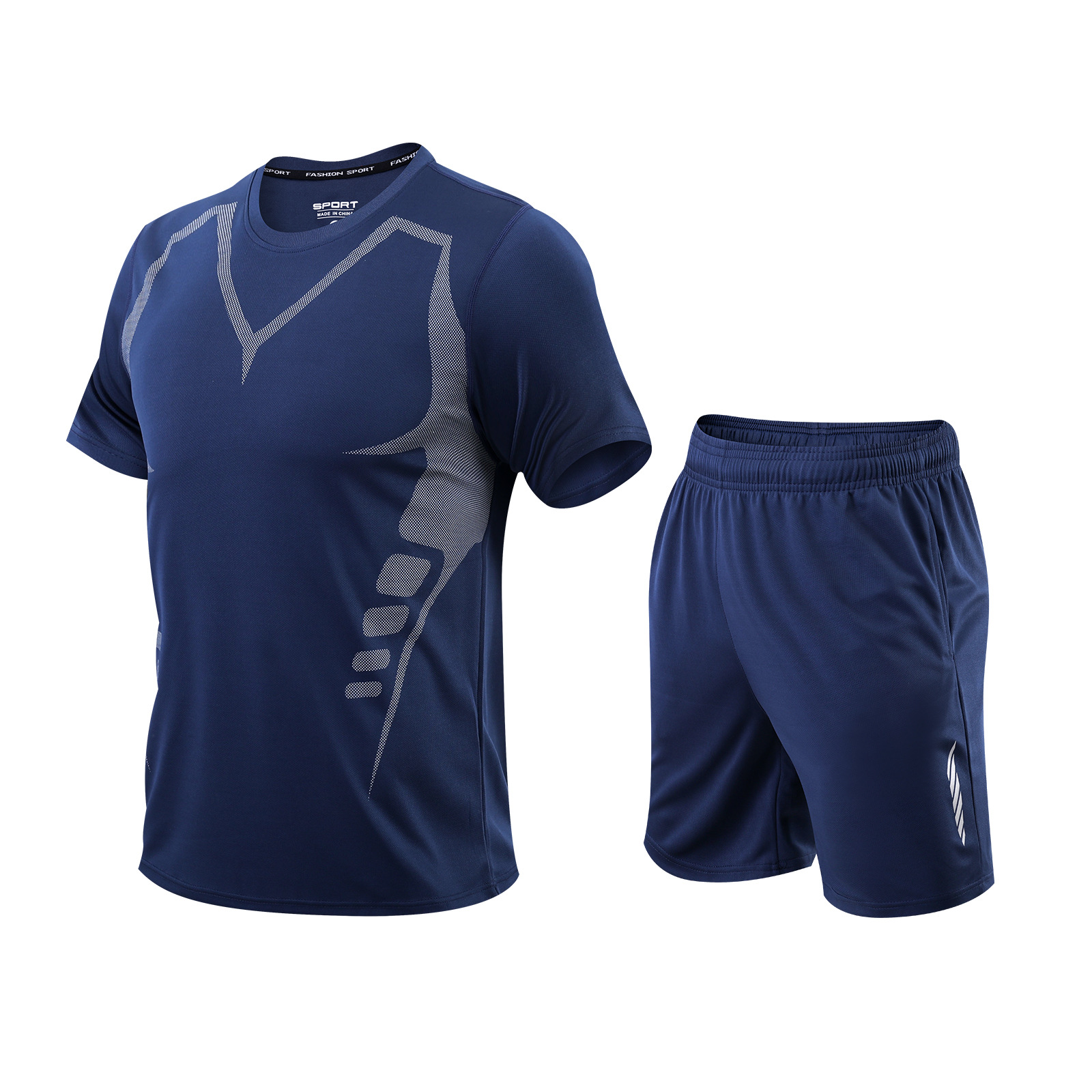 2025 New Running Clothes Ice Silk Outdoor Competitive Leisure Sports Two-piece Quick-drying Breathable Training Clothes T-shirt