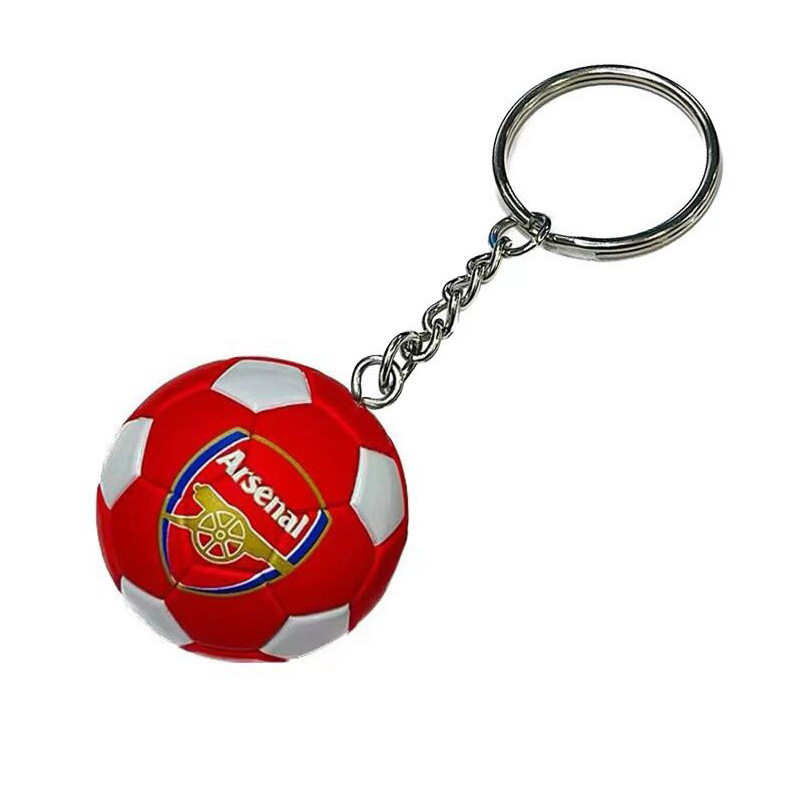Arsenal Paris Manchester City Real Madrid Chelsea Juventus Pu Patch Small Football Pendant Football Fan Keychain