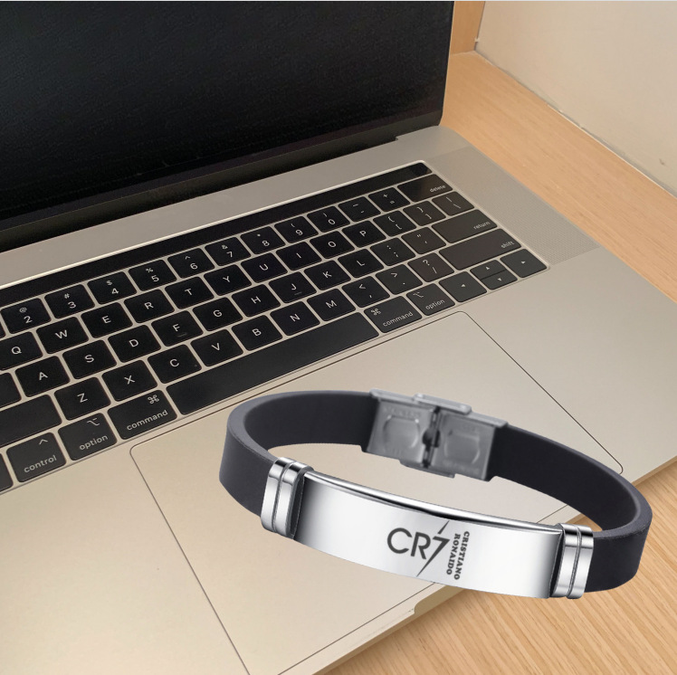 Stainless steel football club sports silicone bracelet Akaki chi no…