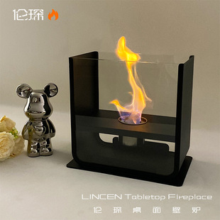 Amazon New Premium Desktop Real Fire Burning Alcohol Fireplace Indoor Metal Portable Fireplace Courtyard Oven