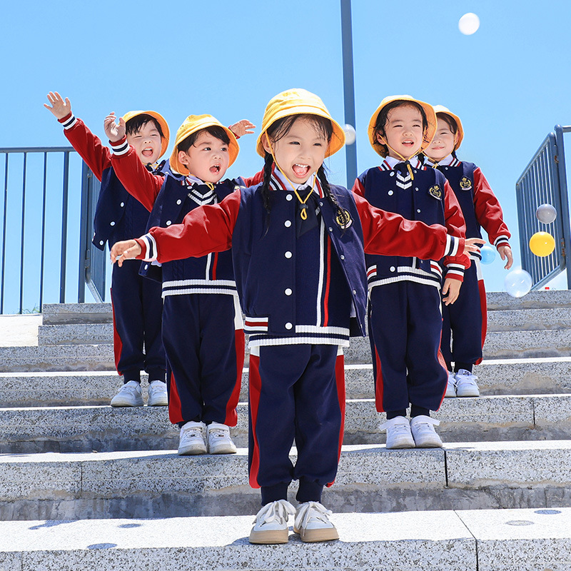 Preschool uniform set academic style primary school students' school uniforms for boys and girls Children's Day performance suit four-piece set