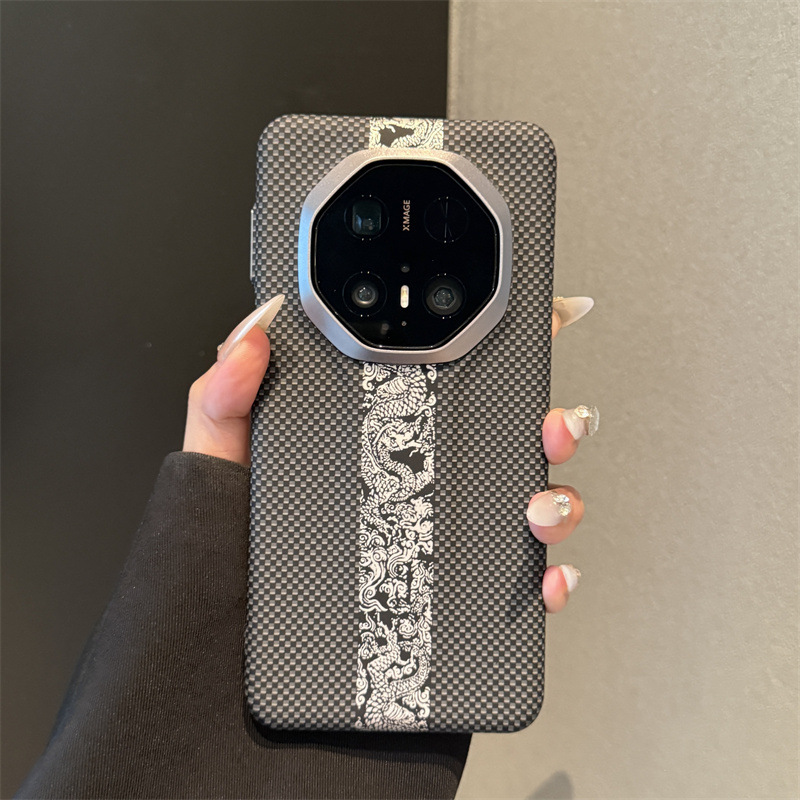 适用华为mate70rs非凡大师手机壳mate60rs超薄散热凯夫拉碳钎维纹mate70pro+高级Pura70防摔保护套|undefined