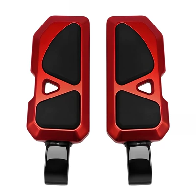 Motorcycle pedals, Harley Softail Street Glide Road - red-passenger-pedals