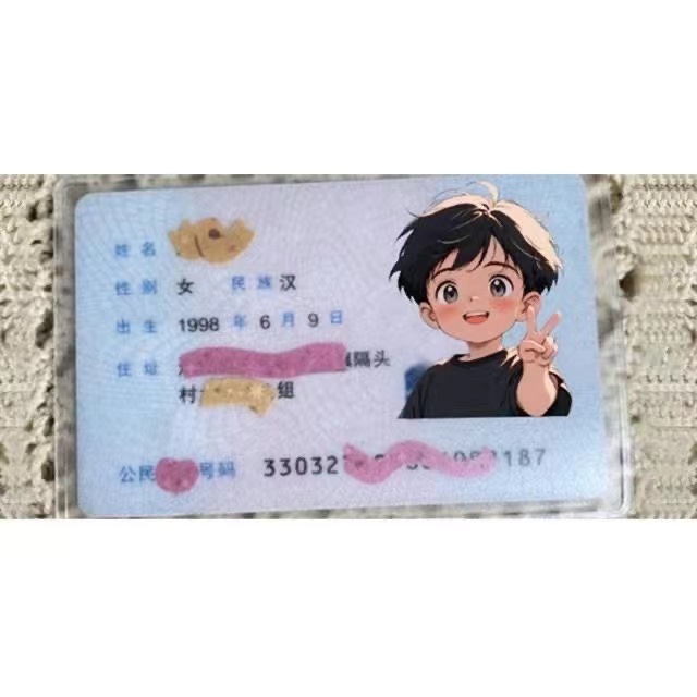 Xiaohongshu パロディー ID カード保護カバー ID 抗磁性フェイスカバー漫画銀行 IC カードバスカード会員カードカバー|undefined