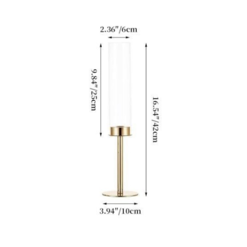 Candelaria de vidrio transfronteriza para decoraciones retro europeas metal chapado boda fiesta de cumpleaños decoración de mesa de comedor props