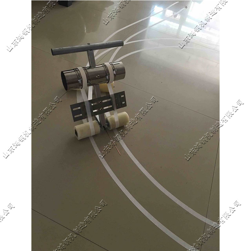 道路斑马线贴带机 体育场地坪转弯划线贴边机 便携式划黄线机