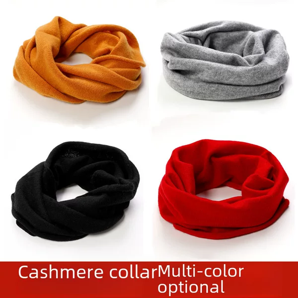 Autumn and winter cashmere collar men's and women's cervical fake collar thickened warm wool knitted neck scarf scarf pullover