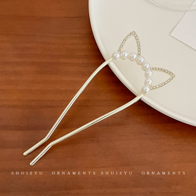 Diario de verano viajes fijos bolos de cabeza abrazadera de cabello en forma de U, abrazadera de cabello en forma de U, nuevo cabello de cabello de disco