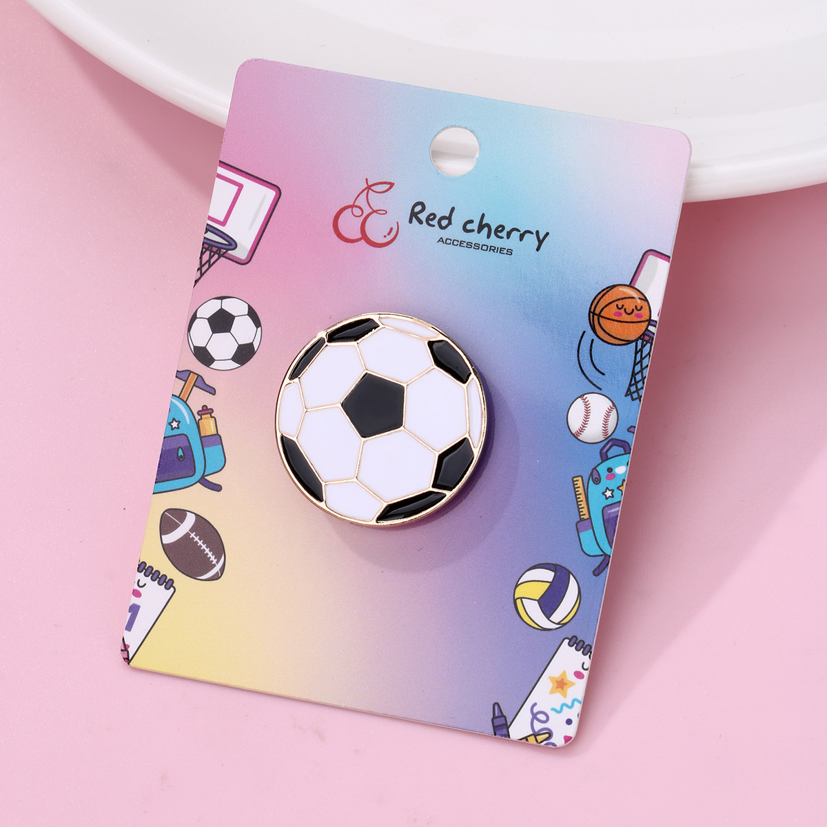 9g Weight Brooches Classification Daily Occasion Alloy Material Basketball, Football Pattern All Seasons Season Unisex Gender Plating Design Cute, Modern Style Style Cute Modern Style Pin Basketball Football Alloy Plating Unisex Brooches 3