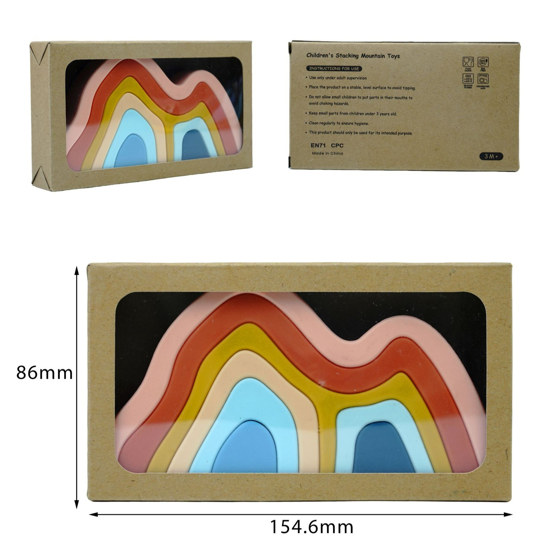 Juguetes inteligentes ensamblados transfronterizos para niños modelo de montaña puzzle educación temprana para bebés pila juguetes al por mayor de 3 - 6 años