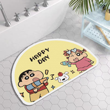 卡通可爱蜡笔小新仿羊绒卫生间门口吸水地垫地毯舒适脚垫