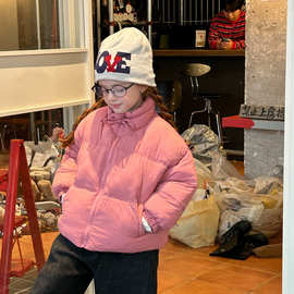 女童冬季棉服2025新款女大童韩系连帽面包服儿童冬装保暖加厚棉衣