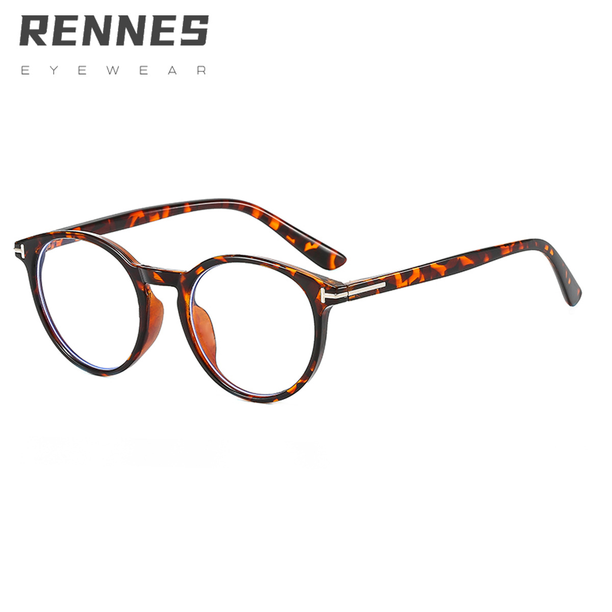 2021 Nuevo estilo coreano gafas de luz anti-azul marco personalizado en forma de T ins moda retro gafas lisas gafas de moda marco