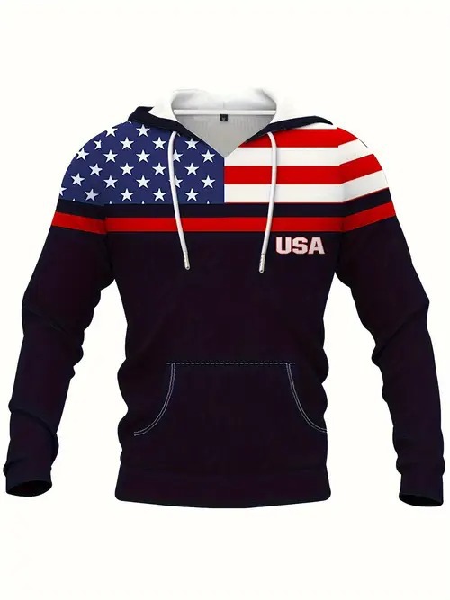 Transfronterizo 2025 nuevo estilo Amazon moda europea y americana casual patrón de estrella de cinco puntas suéter con capucha de manga larga MC15