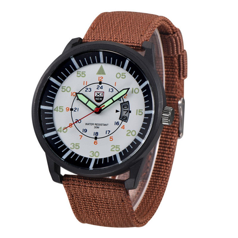 AliExpress reloj para hombre nueva moda cinturón de nylon regalo reloj militar calendario luminoso reloj de cuarzo para hombre entrega de una sola pieza
