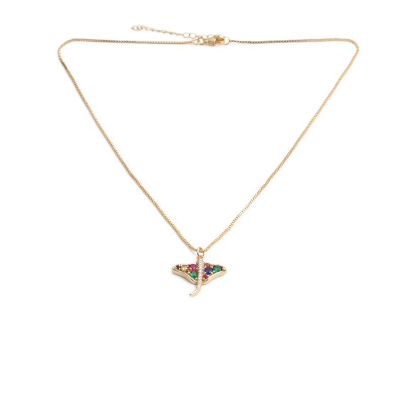 Fashion Turtle Dragonfly Seahorse Copper Inlaid Zircon Necklace Wholesale display picture 6